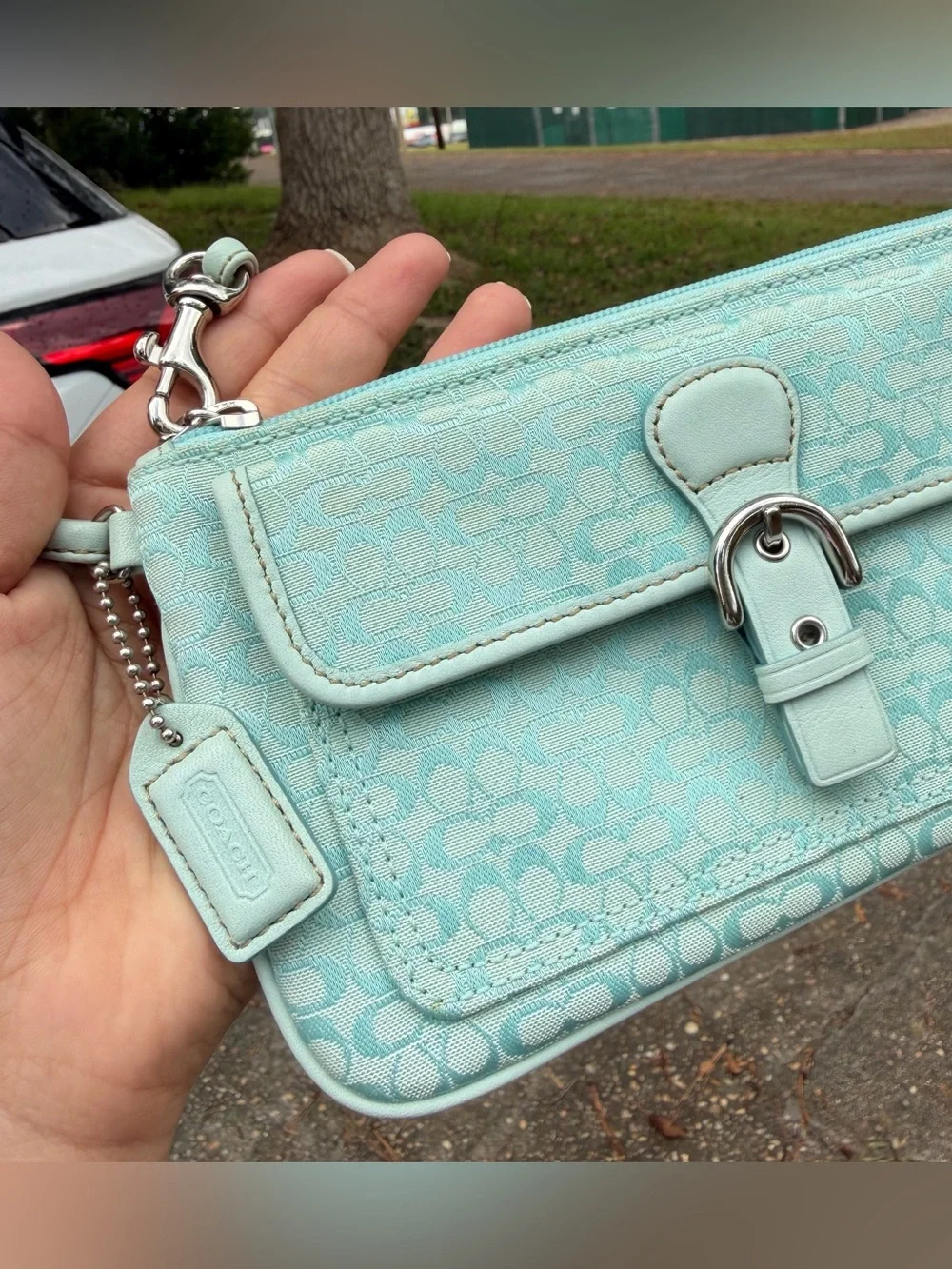 Vintage Coach Soho Teal Blue